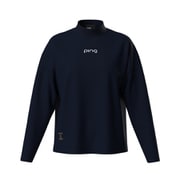 25FW ドライミックス長袖ハイネックシャツ レディース Lサイズ ネイビー 622-5266800-120-L