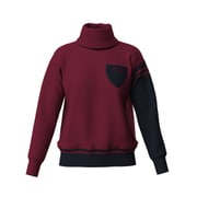 25FW オフタートルバイカラーニット レディース Lサイズ レッド 622-5275001-100-L