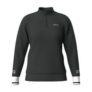 25FW ハーフジップ袖ロゴジャカードニット レディース Lサイズ グレー 622-5275900-020-L
