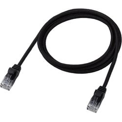 LANケーブル CAT6A（カテゴリ6A）適合 1m 爪折れ防止 高耐久 メッシュ ブラック LD-GPAM/BK10