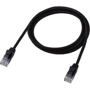 LANケーブル CAT6A（カテゴリ6A）適合 1m 爪折れ防止 高耐久 メッシュ ブラック LD-GPAM/BK10