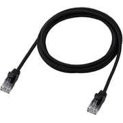 LANケーブル CAT6A（カテゴリ6A）適合 2m 爪折れ防止 高耐久 メッシュ ブラック LD-GPAM/BK20