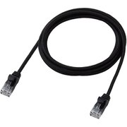 LANケーブル CAT6A（カテゴリ6A）適合 2m 爪折れ防止 高耐久 メッシュ ブラック LD-GPAM/BK20