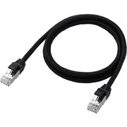 LANケーブル CAT8(カテゴリ8)適合 1m 爪折れ防止 高耐久 メッシュ シールド構造 高速 40Gbps/2000MHz ブラック LD-OCM/BK10