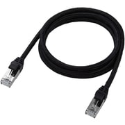 LANケーブル CAT7(カテゴリ7)準拠 1m 爪折れ防止 高耐久 メッシュ シールド構造 ブラック LD-TWSM/BK10