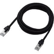 LANケーブル CAT7（カテゴリ7）準拠 2m 爪折れ防止 高耐久 メッシュ シールド構造 ブラック LD-TWSM/BK20