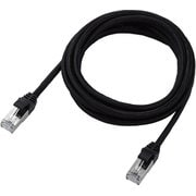 LANケーブル CAT7(カテゴリ7)準拠 2m 爪折れ防止 高耐久 メッシュ シールド構造 ブラック LD-TWSM/BK20