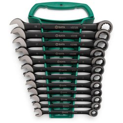 ST08032 [12pcコンビネーションラチェットレンチセット（ブラックエディション）]