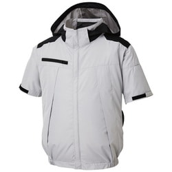 空調風神服 チタン加工半袖ブルゾン（服のみ） 6シルバー 5Lサイズ KF92500