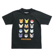 22863257 ポケットモンスター KIDS Tシャツ ポケモン でんきタイプ フェイス BLACK 100cm