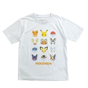 22863257 ポケットモンスター KIDS Tシャツ ポケモン でんきタイプ フェイス WHITE 100cm