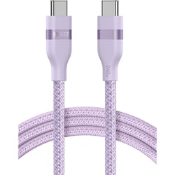 USB-C ＆ USB-C ケーブル 1.8m 240W 高耐久ナイロン パープル A82E2NV2