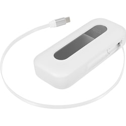 10000mAh Type-C コードリール付モバイルバッテリー ホワイト OWL-LPB10021CR-WH