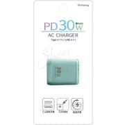 AC充電器 PD30W Type-C×1/USB A×1 グリーン TRP-AC30A1C101-GR