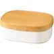 お弁当箱 木目ワンタッチランチ M 1段 600ml サンドベージュ 30380