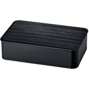弁当箱 800ml 一段ランチ 黒木目 30462