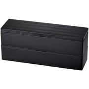 弁当箱 2段 840ml スリム二段弁当 黒木目 30466