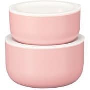 保存容器 さっと洗える保存容器 丸 2個セット ピンク 30493