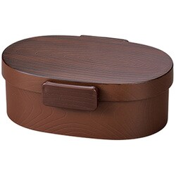 弁当箱 さっと洗えるお弁当箱 プレミアム 木目小判弁当 小 480ml タイト式 栃木目 30561
