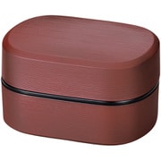 弁当箱 630ml 2段 刷毛目兼六弁当 銀朱 銀研 銀朱 30545