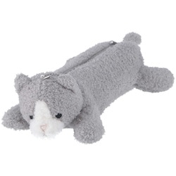 ペンケース アニマルペンケース ぬいぐるみ 筆箱 ネコ 41676