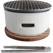 炭焼きグリル 大 陶器 日本製 The Chef 卓上コンロ 七輪 ホワイト 38701