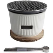 炭焼きグリル 小 陶器 日本製 The Chef 卓上コンロ 七輪 ホワイト 38711