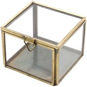小物入れ モロッカン ガラスボックス スクエア S 幅9×奥行9×高さ6.5cm