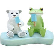 コポー シロクマとアイス カエル 置物 74195