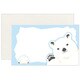 ミニカード シロクマ ア075