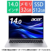 ノートパソコン/Swift Go 14/14型/Core Ultra 7 255H/メモリ 32GB/SSD 512GB/Windows 11 Home/Office Home & Business 2024/ピュアシルバー SFG14-74-N73Y/F