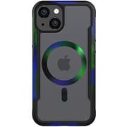 iPhone 15 対応 ケース Magsafe 対応 耐衝撃 米軍 MIL規格 クリア スマホケース 衝撃吸収 傷 保護 グラデーション フレーム Shield 2.0 MagSafe オニキス RT_IONCSAPS0_OY