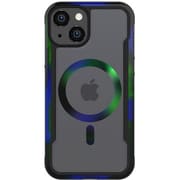 iPhone 15 Plus 対応 ケース Magsafe 対応 耐衝撃 米軍 MIL規格 クリア スマホケース 衝撃吸収 傷 保護 グラデーション フレーム Shield 2.0 MagSafe オニキス RT_IOBCSAPS0_OY