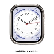 Apple Watch Series 9 8 7 45mm 対応 ケース フィルム 一体型 耐衝撃 シンプル ガラスフィルム 付き 保護ケース 保護フィルム 付き 衝撃 吸収 Appleウォッチ 保護 カバー & フィルムHybrid Case チタニウム SE_W45CSPCHW_TI