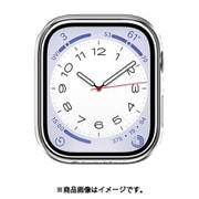 Apple Watch Series 9 8 7 45mm 対応 ケース フィルム 一体型 耐衝撃 シンプル ガラスフィルム 付き 保護ケース 保護フィルム 付き 衝撃 吸収 Appleウォッチ 保護 カバー & フィルムHybrid Case シルバー SE_W45CSPCHW_SV