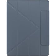 iPad 13 M3 M2 iPad Pro 12.9 2022 2021 対応 ケース 手帳型 オートスリープ 対応 スリム 保護 カバー Apple Pencil 2 充電 可能 ホルダー/4段階 角度 変更 スタンド 付き Origami アラスカンブルー SE_P12CSPLO4_AB