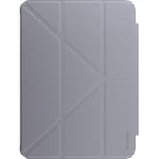 iPad Air 11 M3 M2 5 4/iPad Pro 11 2022 2021 対応 ケース 手帳型 オートスリープ 対応 背面 クリア スリム 保護 カバー Apple Pencil 2 充電 可能 ホルダー 透明 クリアケース/4段階 角度 変更 スタンド 付き Origami Nude アラスカンブルー SE_PPBCSPL3O_AB