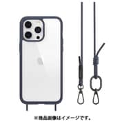 iPhone 15 Pro Max 対応 ケース 斜めがけ 首掛け 肩掛け スマホショルダー ストラップ 付/耐衝撃 米軍 MIL規格 クリア 耐衝撃ケース ROAM+ ブルー ME_IOGCSPTRP_BL
