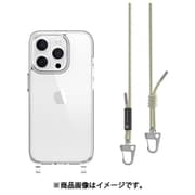 iPhone 15 Pro 対応 ケース 斜めがけ 首掛け 肩掛け スマホショルダー ストラップ 付/耐衝撃 米軍 MIL規格 クリア スマホケース PLAY ホワイト SE_IOPCSPTP3_WH