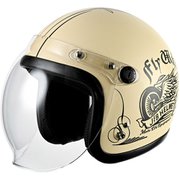 JB ジェットヘルメット バイク バブル シールド付き おしゃれ フリーサイズ マット FLYWHEEL アイボリー JB-FLYWHEEL-IVORY