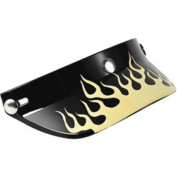 バイク 汎用 バイザー ショート ジェットヘルメット 後付け ファイヤー 白 Duckhill Peak Visor-ファイアホワイト