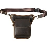本革 レザー レッグバッグ バイク バッグ 牛革 ホルスターバッグ RBP04-D.BROWN