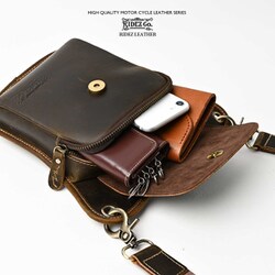 ブラウンレザー ホルスター Hei 米法執行機関放出TEX SHOEMAKER & SONS製61VPCヒップホルスター