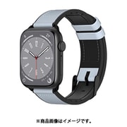 Apple Watch 対応 アップルウォッチ バンド 外側 レザー 内側 シリコン 革 ベルト Hybrid スカイ SE_WALBDGUHY_SY