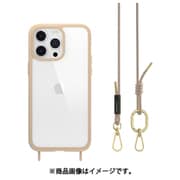iPhone 15 Pro Max 対応 ケース 斜めがけ 首掛け 肩掛け スマホショルダー ストラップ 付/耐衝撃 米軍 MIL規格 クリア 耐衝撃ケース ROAM+ ベージュ ME_IOGCSPTRP_BG