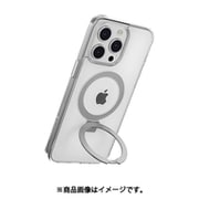 iPhone 15 Pro Max 対応 ケース Magsafe 対応 スタンド マグネット 付/耐衝撃 米軍 MIL規格 クリア 手触り サラサラ フロスト クリア スマホケース MagStand M トランスパレント SE_IOGCSPTMN_TR