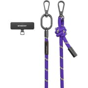 スマホショルダー 斜めがけ 首掛け 肩掛け 太い スマホストラップ ( ストラップ ホルダー 付 ) スマホ ショルダー ストラップ Strap+ Strap Card (8.3mm) パープル/グリーン ME_SPASRFBS8_PG