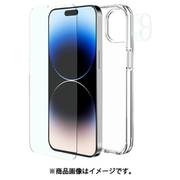 iPhone 15 Plus 対応 ケース/液晶 ガラスフィルム/カメラ保護フィルム 3点 セット 9H 強化ガラス 指紋 気泡 傷 防止 日本製 ガラス 使用 シンプル 透明 スマホケース 3 in 1 Bundle Kit クリア RT_IOBCSPCB3_CL