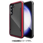 Galaxy S23 Plus 対応 ケース クリア 米軍MIL規格 耐衝撃 クリアケース 抗菌 透明 アルミフレーム 薄型 スマホケース 携帯カバー Shield Pro レッド RT_G3MCSAPSO_RD