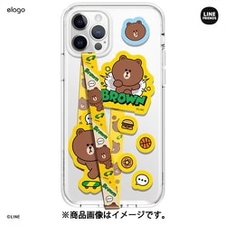 公式 ラインフレンズ ライセンス グッズ スマホ ストラップ ライン キャラクター 落下防止 用 スマホストラップ 薄型 フィンガーホルダー ワイヤレス充電 対応 スマホバンド LINE FRIENDS COLLABORATION B＆F PHONE STRAP ブラウン EL_SPASRFBLF_BR